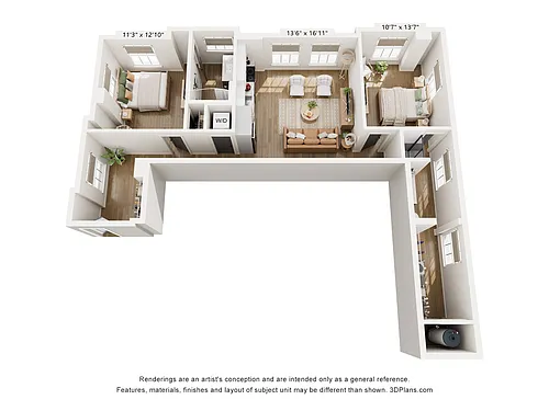 Floor plan 2BR TYPE G