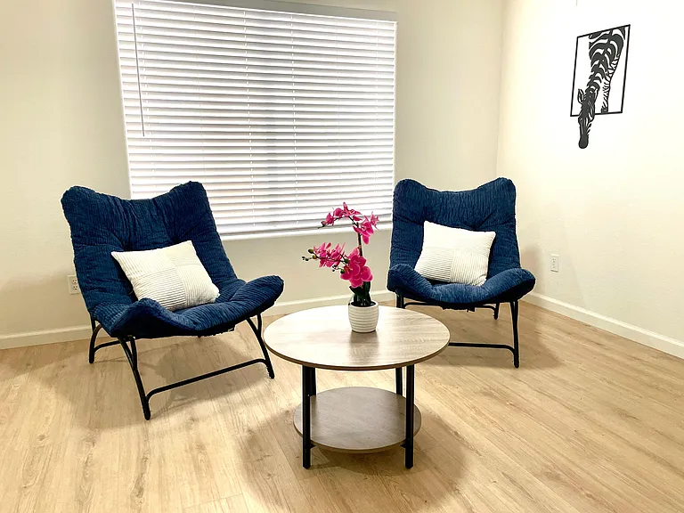 Living room with cozy chairs