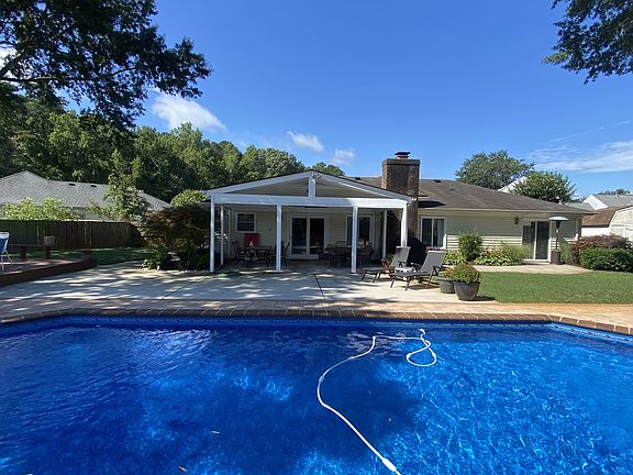 Salt water sport pool, large patio, pavers, covered patio