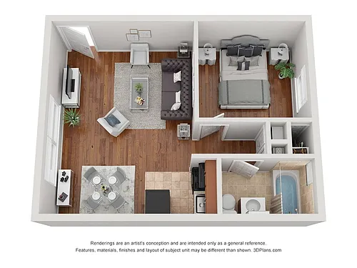 Floor plan JUNIOR ONE BEDROOM