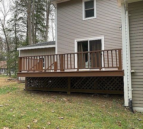 Back of house, deck