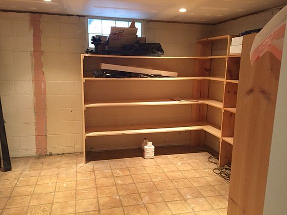 Storage room in basement