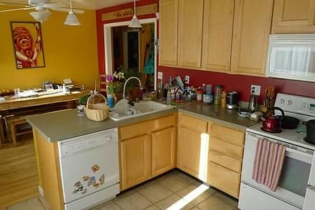 Bright, open kitchen