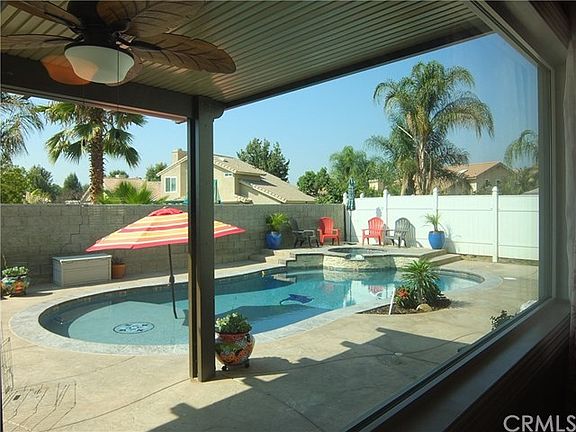 View out the living room bay window