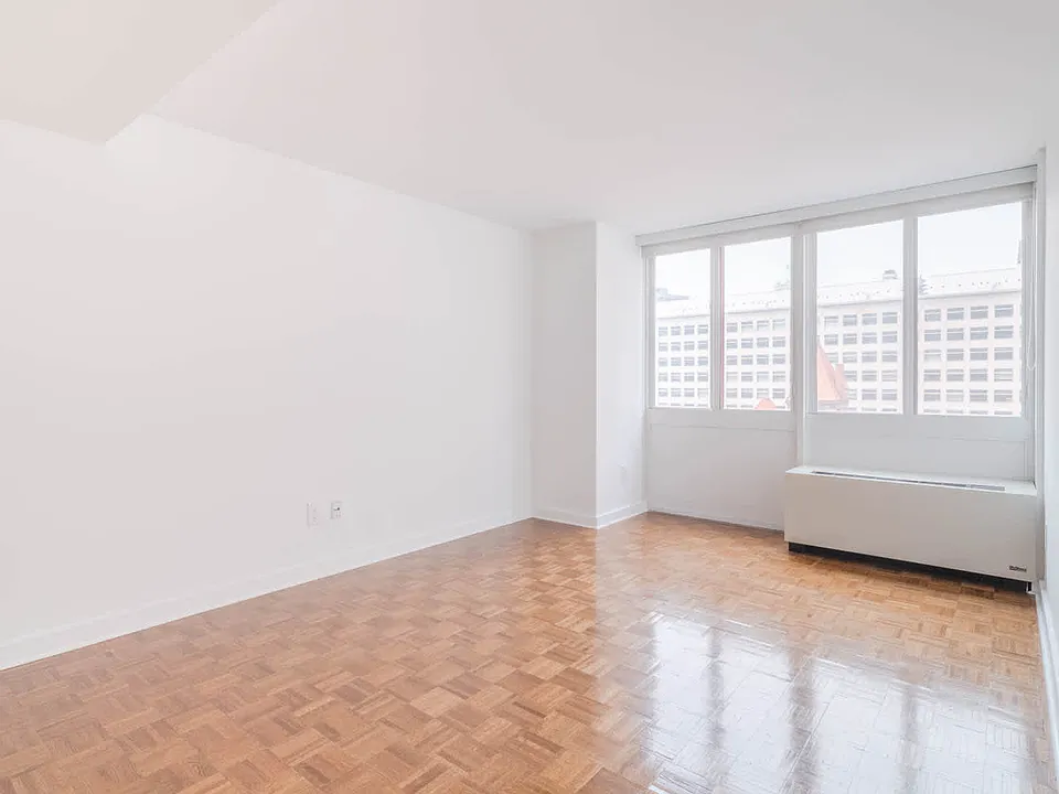 Living Room with Parquet Flooring