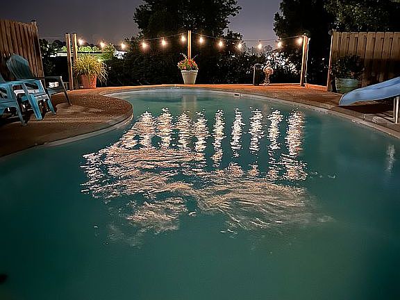 Night view of pool