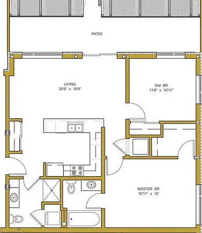 2 Bed / 2 Bath - 1,039 SF 2 Bed / 2 Bath - 1,039 SF