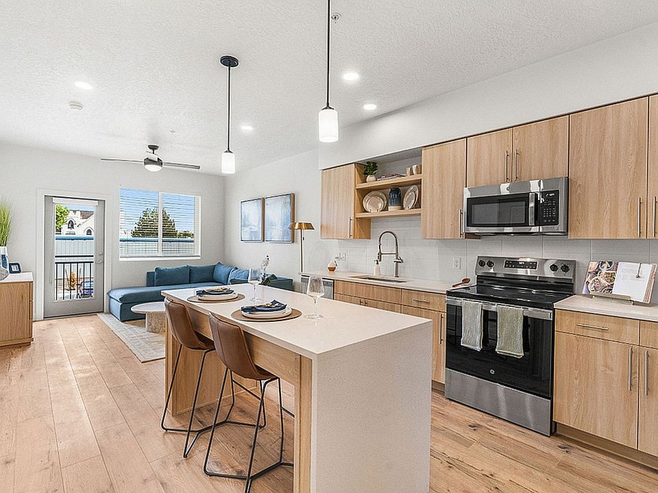 Current Apartments 1 Bedroom Kitchen and Living Room Area