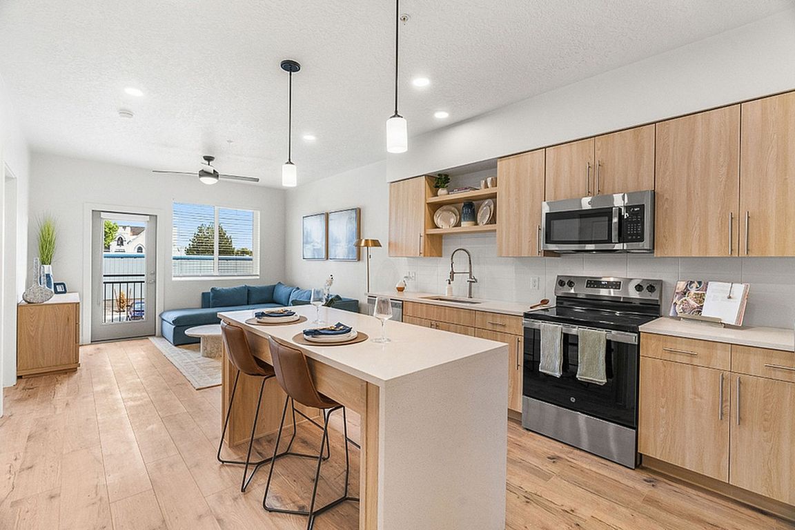 Current Apartments 1 Bedroom Kitchen and Living Room Area