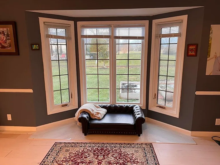 Master bedroom faces backyard and golf course