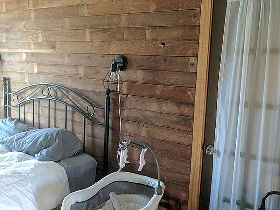 accent wall in master 