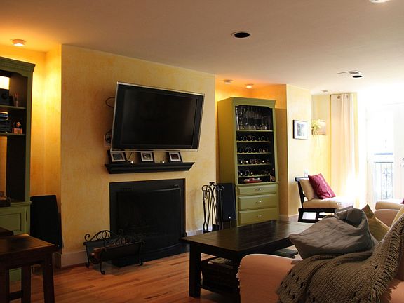 Living room, fireplace