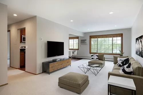 Spacious living room - Harbor District Apartments