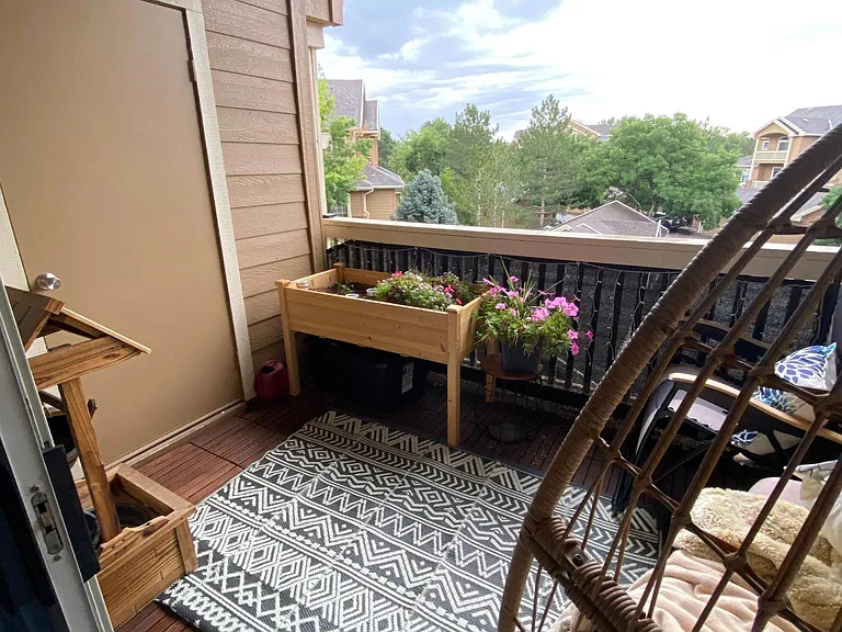 Balcony with storage