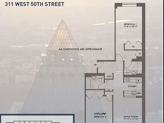 2nd image of 311 W 50th St APT 1D