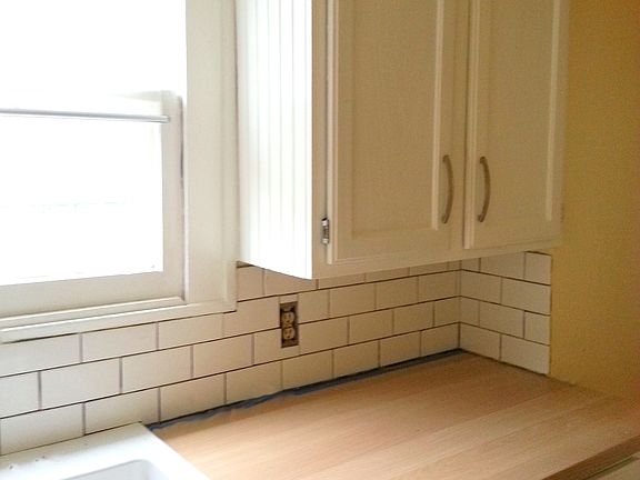 Subway tile backsplash