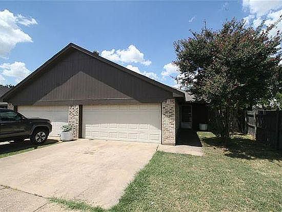 Front yard and garage