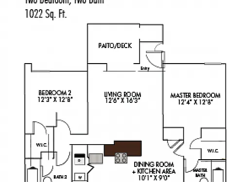 Floor plan 2 Bedroom