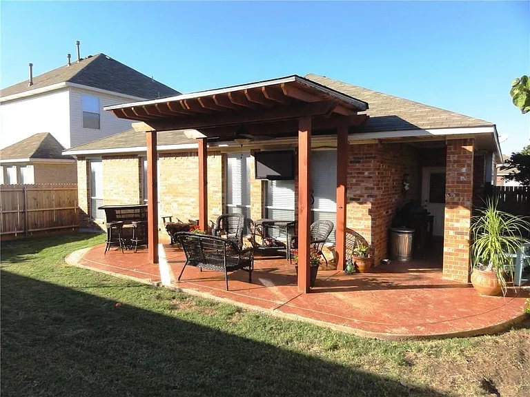 Big beautiful backyard with big porch