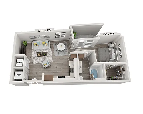 Floor plan Studio E1E