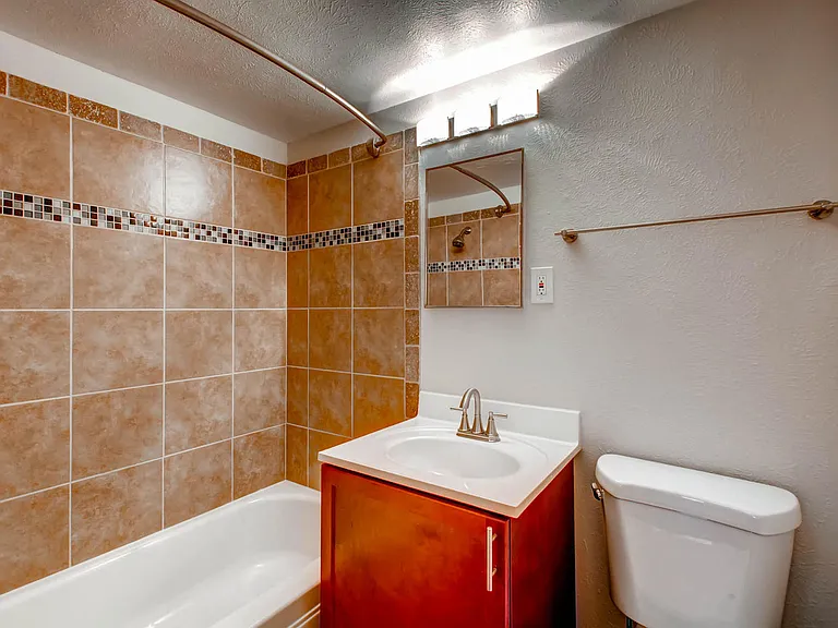 Our Apartment Bathroom at Off Broadway Flats in Englewood Colorado