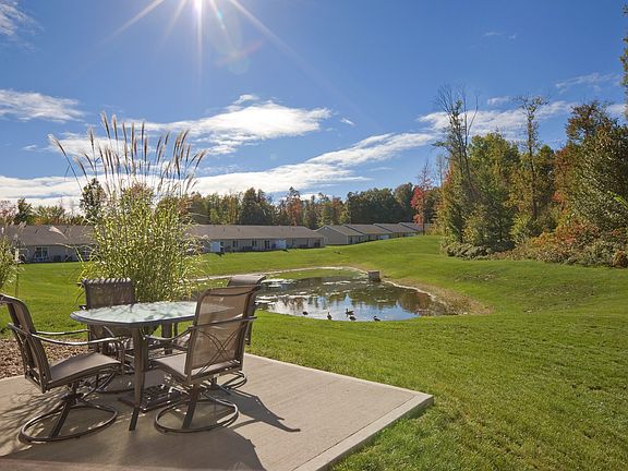 Gorgeous pond views are available