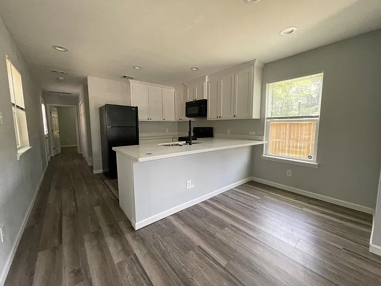 Spacious yet cozy kitchen and dining area