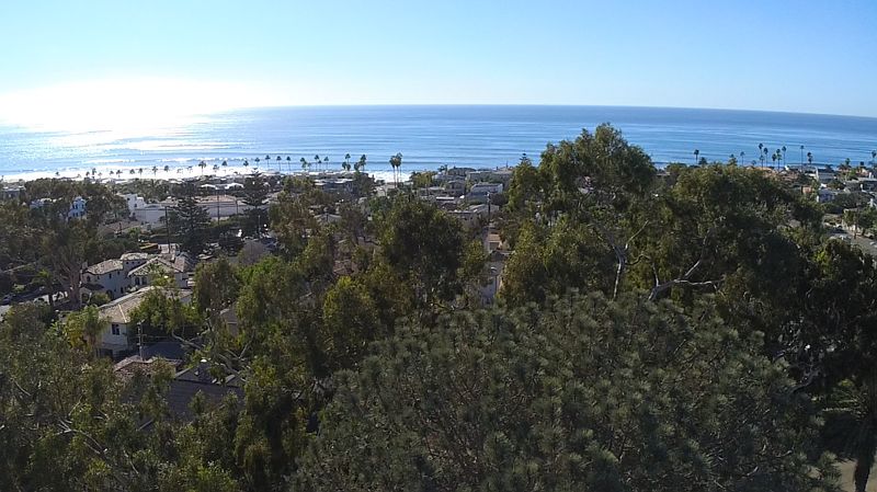 Aerial photo above lot