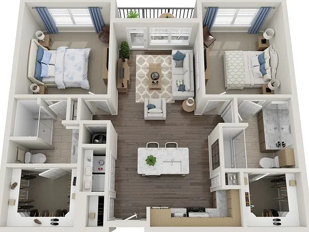 Floor plans are artist's rendering. All dimensions are approximate. Actual product and specifications may vary in dimension or detail. Not all features are available in every apartment. Prices and availability are subject to change. Floor plans are artist