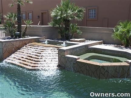 Pool Waterfall and Spa