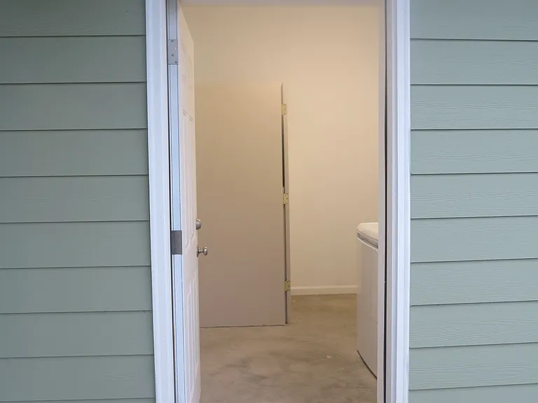 Storage room and laundry room.