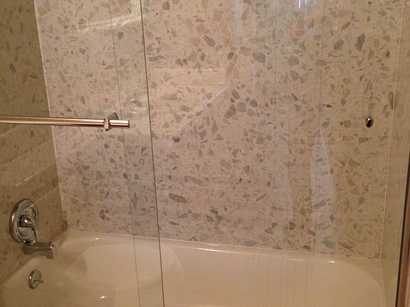 Slate shower walls