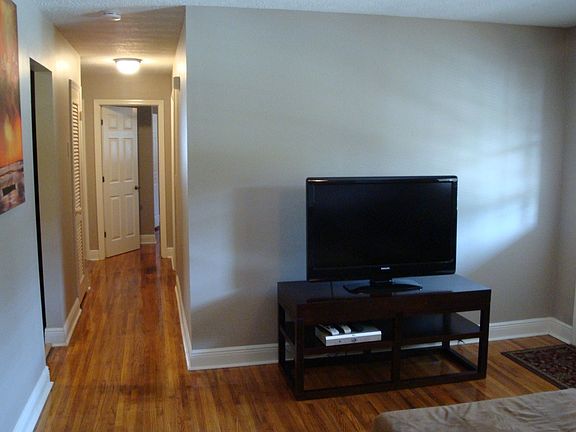 View from living room to bedrooms