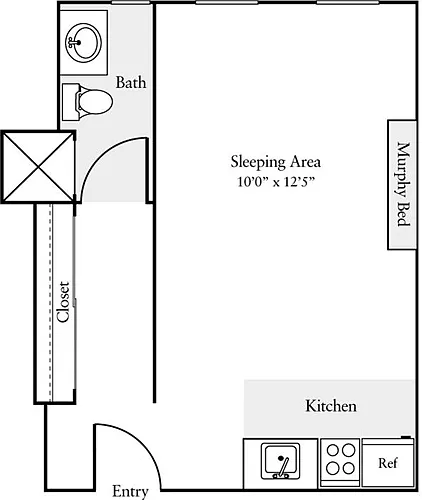 Floor plan Studio E