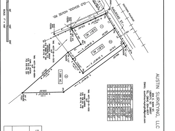 LOT 3 Old School House Rd, Pt Of 170 Railroad Saint Street Liberty, SC 29657