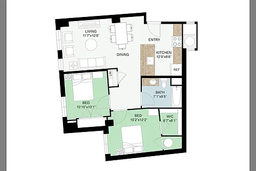 Floor plan 2 bedroom