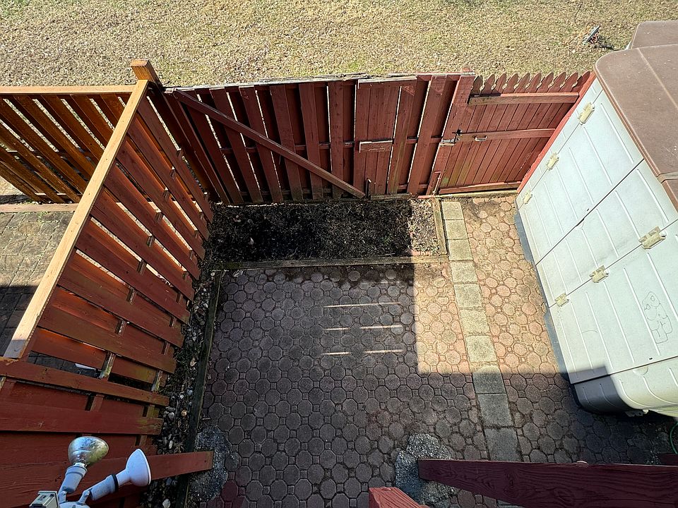 Backyard from deck view