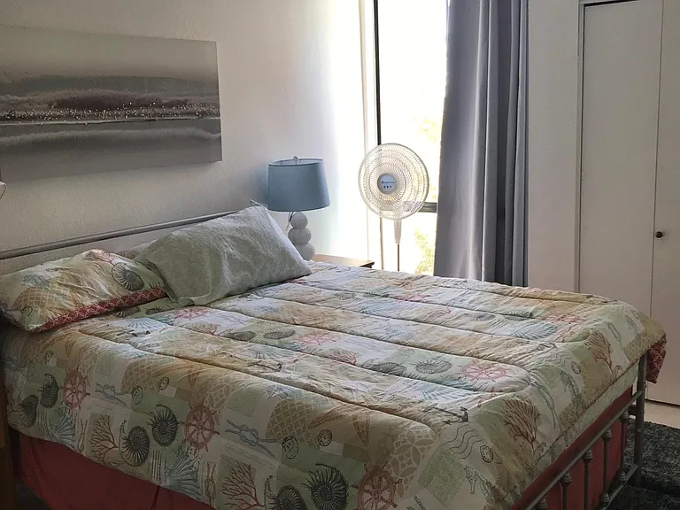A new queen foam mattress is comfortable yet gives you the back support you need. You will have two good sized closets which are fitted with organizer sections. Bring all your clothes and shoes for your stay.