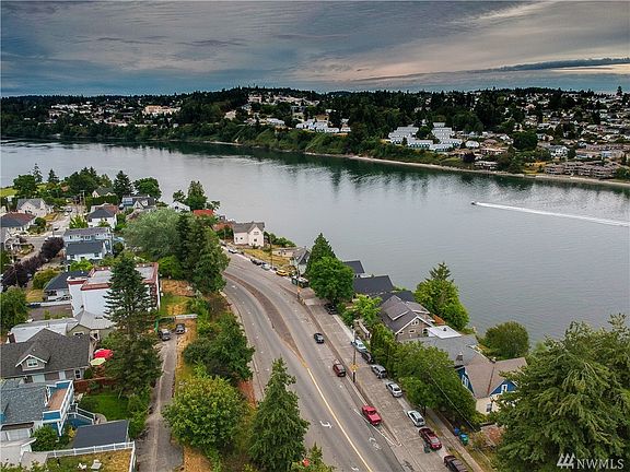 Looking north from above property