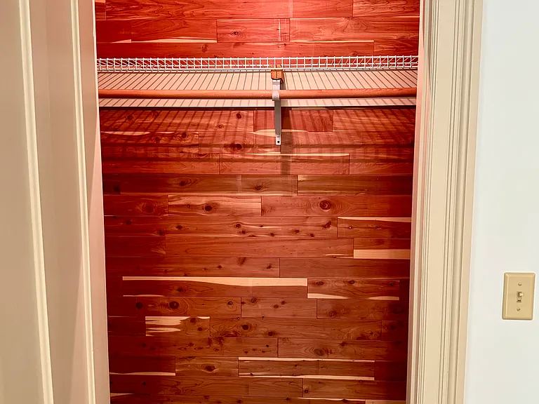 Cedar closet in the family room