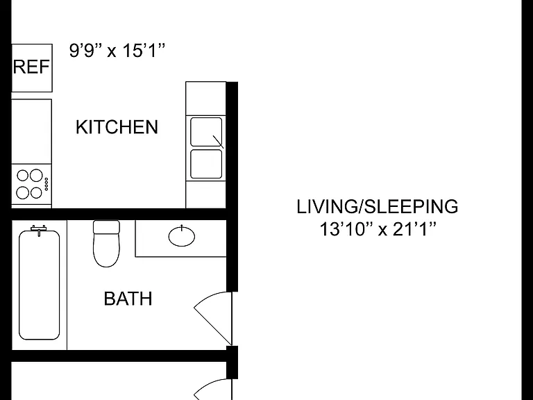 S1 | Studio Floorplan S1 | Studio Floorplan