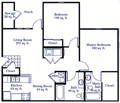 Floor plan 2 Bedroom