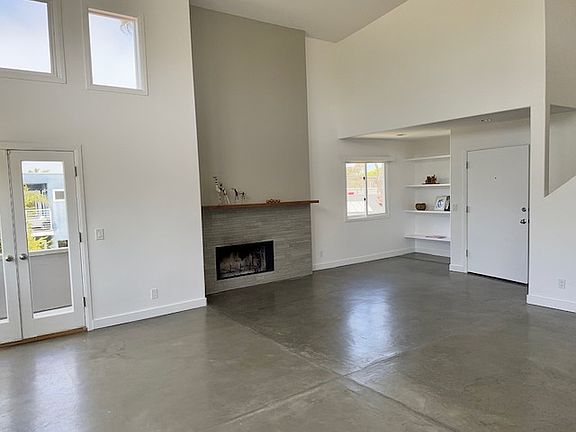 fire place and book or art display floating shelves