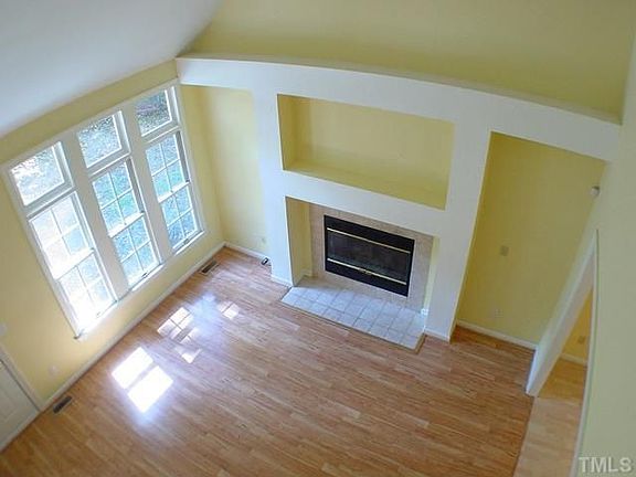 Living Room also has new flooring, a bold architechtural fireplace surround.