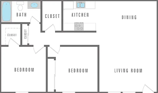 2 Bedroom 1 Bath 2 Bedroom 1 Bath