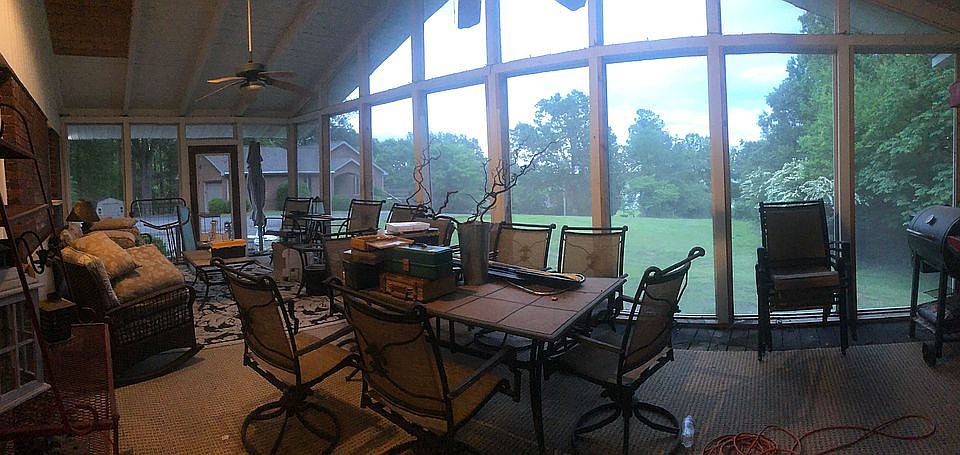 Huge screened in porch