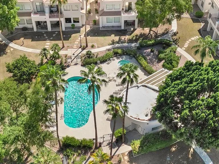 Community pool, hot tub, ping pong table and fruit trees are less than one minute's walk away