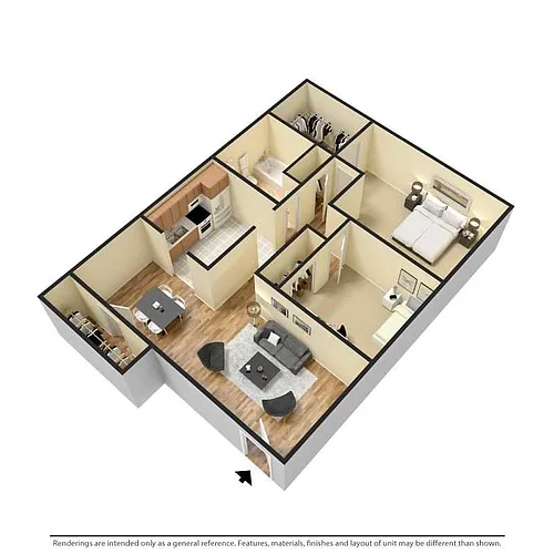 Floor plan 2 Bedrooms