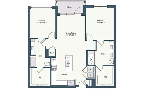Floor plan 2B