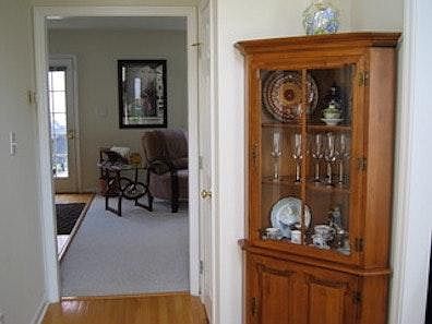 Wood floor downstairs and BRAND NEW neutral-grey carpets throughout!